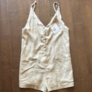 NEW Delilah Tan Short Romper size S